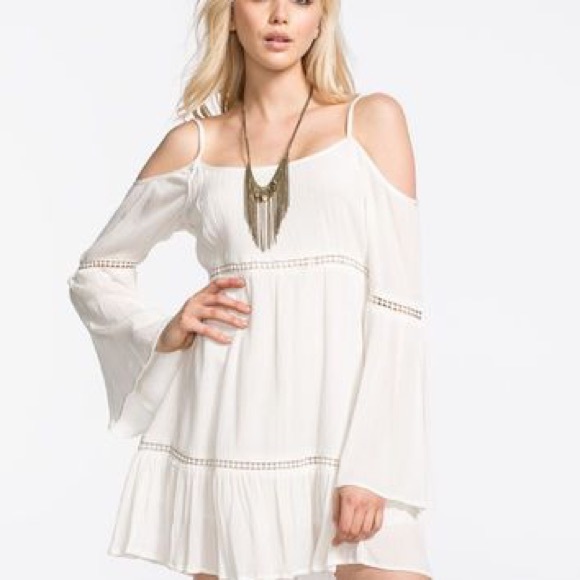 cold shoulder boho dress